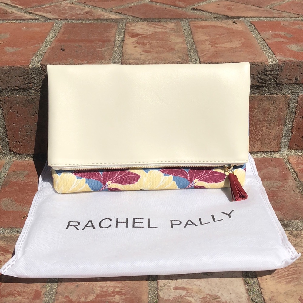 Cream and floral clutch
